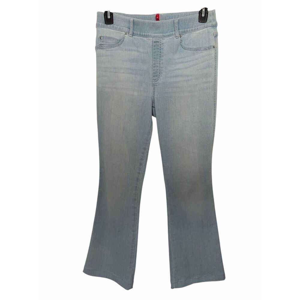 SPANX Pull On Stretch Flare Jeans in Retro Light Wash Size L - Picture 4 of 12